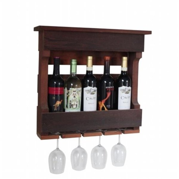 Shefu Products Wall Mounted Wine Rack with Shelf SH642948